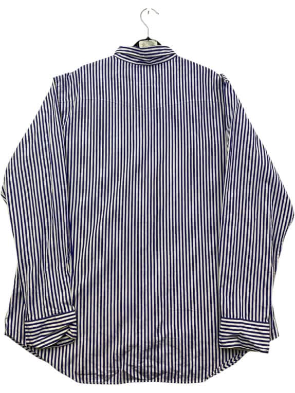 POLO BY RALPH LAUREN BUTTON UP SHIRT CLASSIC STRIPED NAVY WHITE MENS PRE OWNED XL