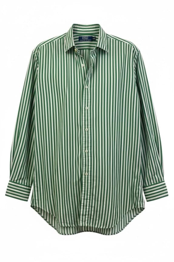 POLO BY RALPH LAUREN ΠΟΥΚΑΜΙΣΟ CLASSIC ΡΙΓΕ ΠΡΑΣΙΝΟ ΑΝΤΡΙΚΟ PRE OWNED L