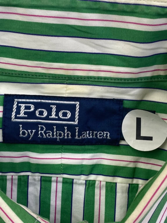 POLO BY RALPH LAUREN ΠΟΥΚΑΜΙΣΟ CLASSIC ΡΙΓΕ ΠΡΑΣΙΝΟ ΑΝΤΡΙΚΟ PRE OWNED L