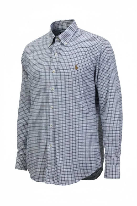 POLO BY RALPH LAUREN ΠΟΥΚΑΜΙΣΟ ESTATE CLASSIC FIT ΡΙΓΕ ΜΠΛΕ/ΛΕΥΚΟ UNISEX M