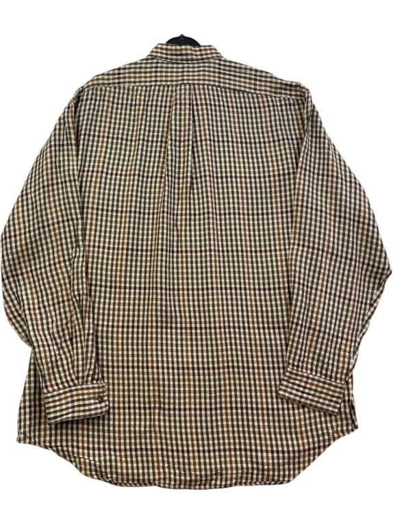 POLO BY RALPH LAUREN CAMICIA A QUADRI BEIGE UOMO PRE OWNED L