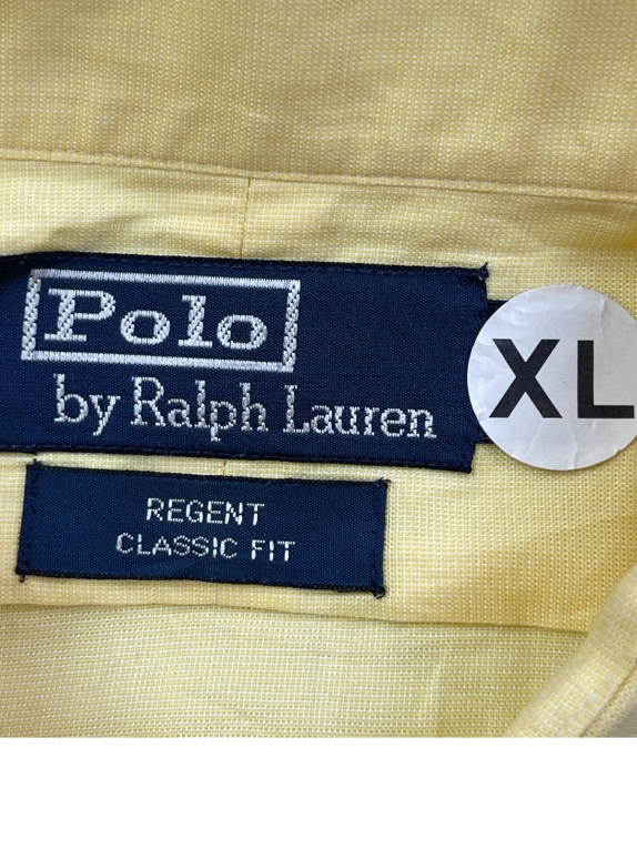 POLO BY RALPH LAUREN BUTTON DOWN SHIRT CLASSIC LIGHT YELLOW MEN PRE OWNED XL