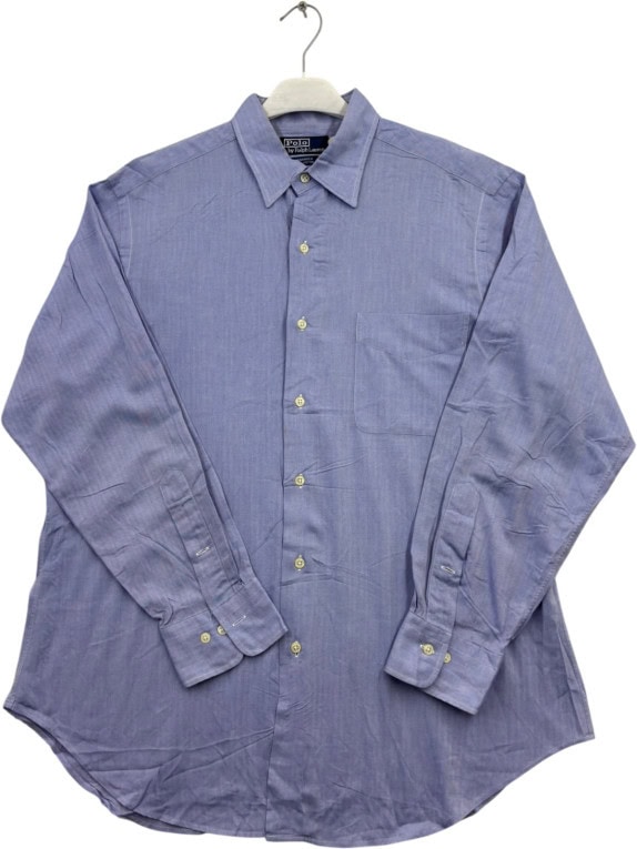 POLO BY RALPH LAUREN CAMICIA CLASSICA BLU UOMO PRE OWNED M