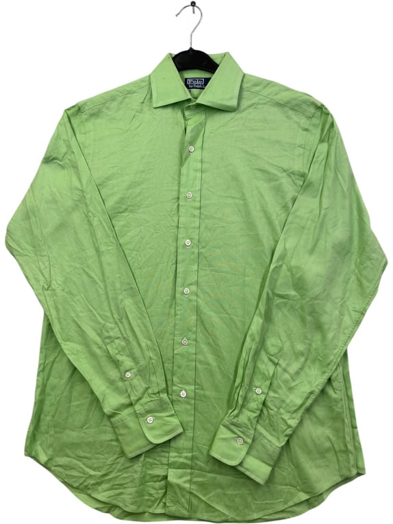 POLO BY RALPH LAUREN CAMICIA VERDE LIME DA UOMO M usato