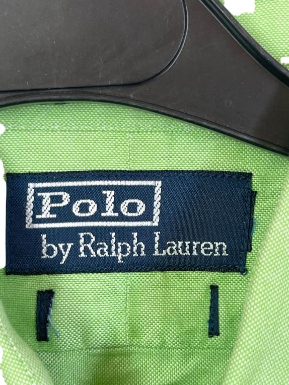 POLO BY RALPH LAUREN CAMICIA VERDE LIME DA UOMO M usato