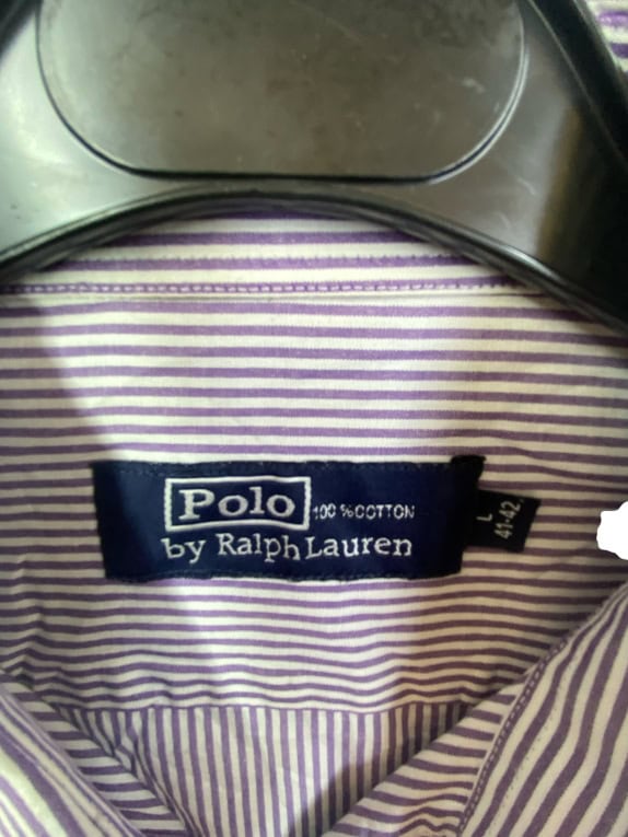 POLO BY RALPH LAUREN ΠΟΥΚΑΜΙΣΟ ΜΕ ΡΙΓΕΣ ΛΟΓΟΤΥΠΟ ΜΩΒ/ΛΕΥΚΟ UNISEX L