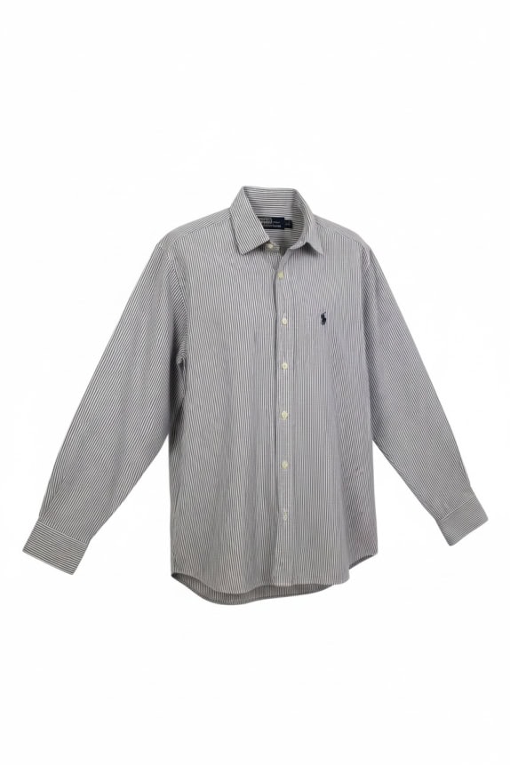 POLO BY RALPH LAUREN ΠΟΥΚΑΜΙΣΟ ΜΕ ΡΙΓΕΣ ΛΟΓΟΤΥΠΟ ΜΩΒ/ΛΕΥΚΟ UNISEX L