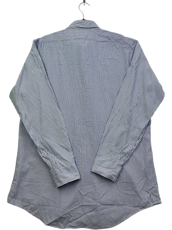 POLO BY RALPH LAUREN CAMICIA A RIGHE VINTAGE BLU/BIANCO UNISEX L usato