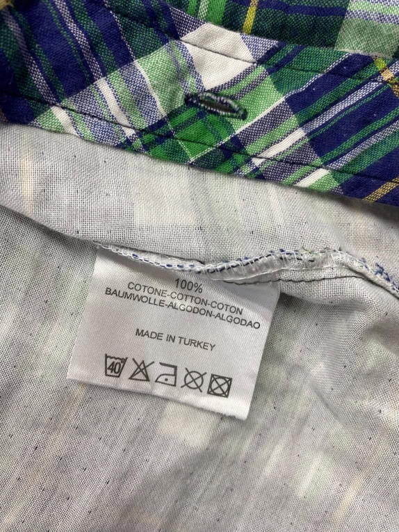 POLO BY RALPH LAUREN ΠΟΥΚΑΜΙΣΟ VINTAGE CHECK BIG LOGO ΠΡΑΣΙΝΟ/ΜΠΛΕ ΑΝΔΡΙΚΟ L