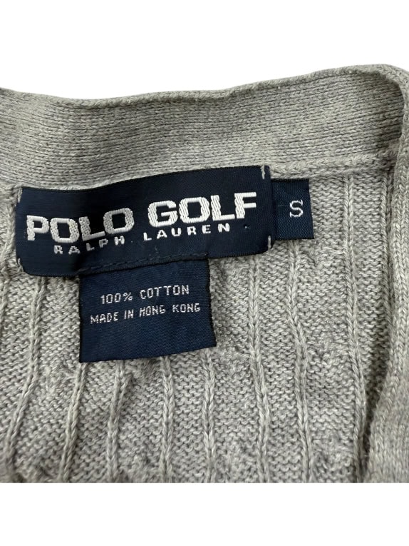 POLO GOLF RALPH LAUREN KNITTED SLEEVELESS VEST GREY MEN’S S