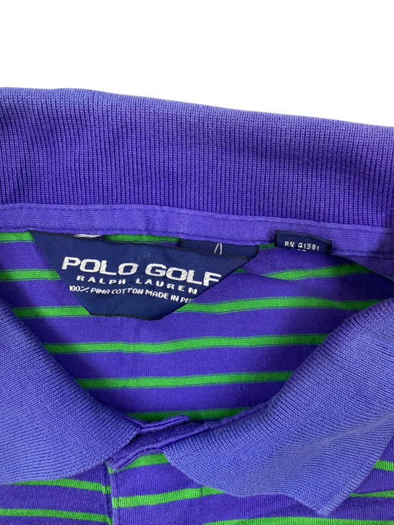 Polo Golf Ralph Lauren Ριγέ Polo Μωβ-Πράσινο Unisex L