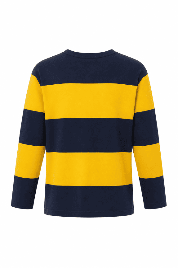 1990s POLO JEANS CO PULLOVER RIGATO BLU GIALLO UOMO PRE OWNED XL