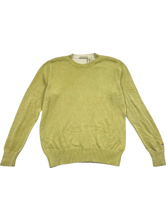 POLO JEANS CO. RALPH LAUREN Πλεκτό Πουλόβερ Vintage Basic Λαχανί Ανδρικό M