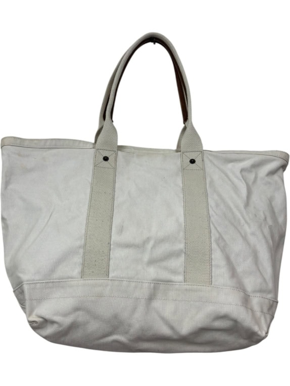 POLO JEANS COMPANY TOTE BAG VINTAGE OFF WHITE UNISEX PRE OWNED