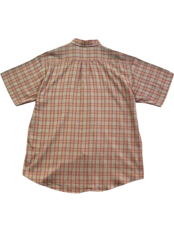 POLO SHORT SLEEVE SHIRT CLASSIC BEIGE CHECK MEN PRE OWNED L