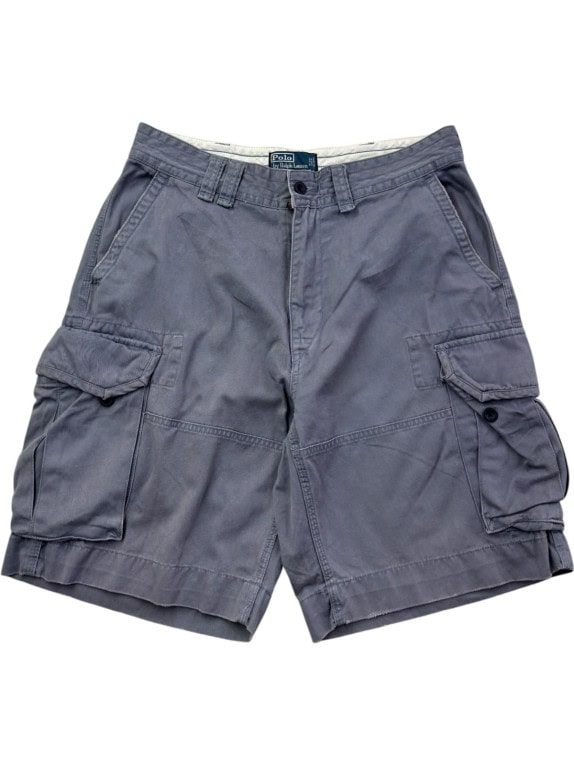 POLO RALPH LAUREN CARGO SHORTS UTILITY GREY MENS PRE OWNED L