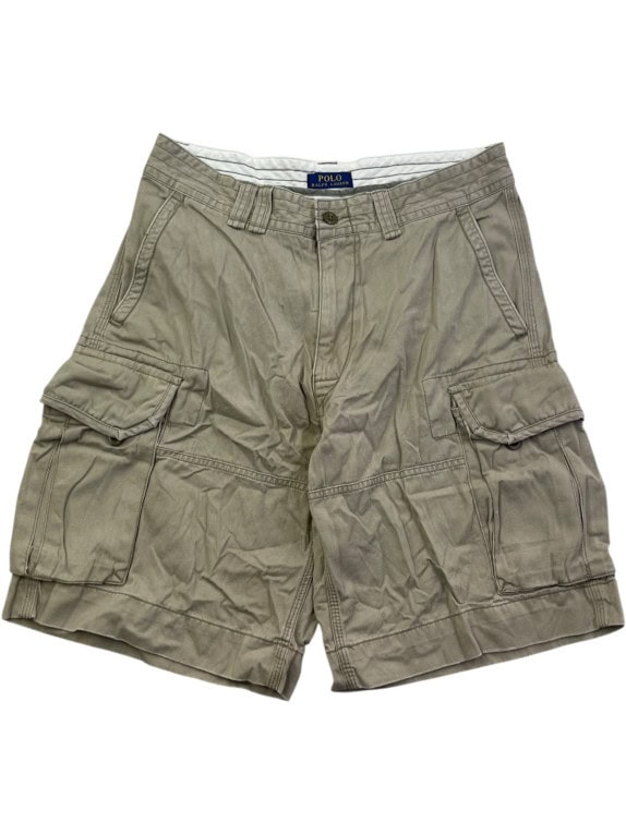 POLO RALPH LAUREN CARGO SHORTS UTILITY BEIGE MENS PRE OWNED L