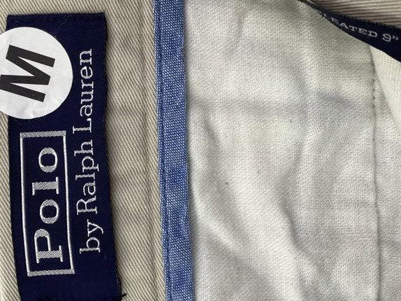 POLO RALPH LAUREN BERMUDA CHINO MINIMAL BEIGE UOMO PRE OWNED M