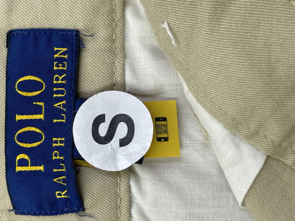POLO RALPH LAUREN PANTALONI CHINO CLASSIC BEIGE UOMO PRE OWNED S