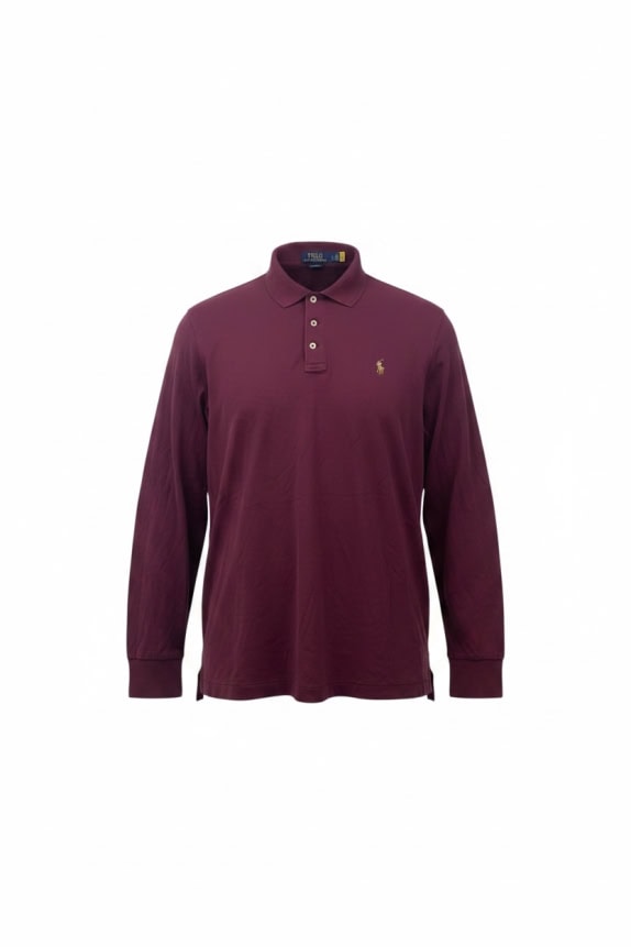 Polo Ralph Lauren Classic Fit Polo Μακρυμάνικο Μπορντό Unisex L
