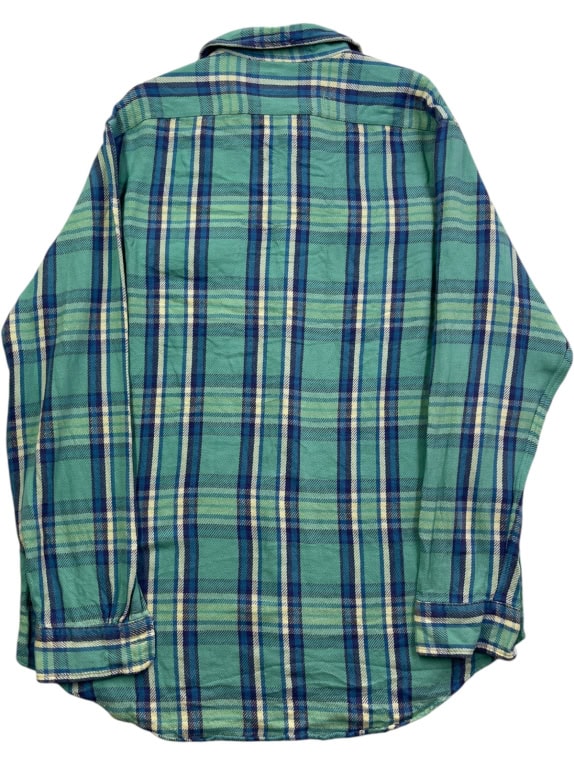 POLO RALPH LAUREN FLANNEL SHIRT CLASSIC GREEN ΑΝΤΡΙΚΟ PRE OWNED L