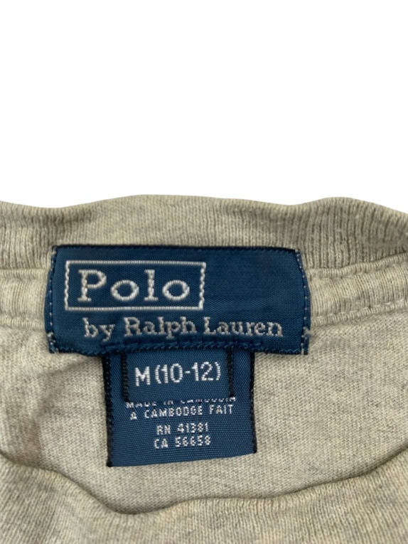 Polo Ralph Lauren Γκρι T-Shirt με Logo Print