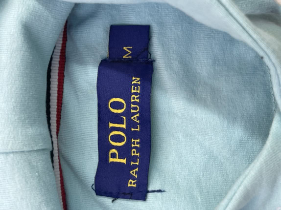 POLO RALPH LAUREN FELPA CON CAPPUCCIO MINIMAL AZZURRO UOMO PRE OWNED M