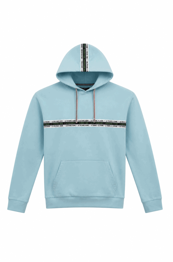 POLO RALPH LAUREN HOODIE MINIMAL LIGHT BLUE MEN PRE OWNED M