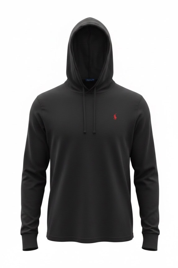 POLO RALPH LAUREN HOODIE MINIMAL NERO UOMO PRE OWNED XL