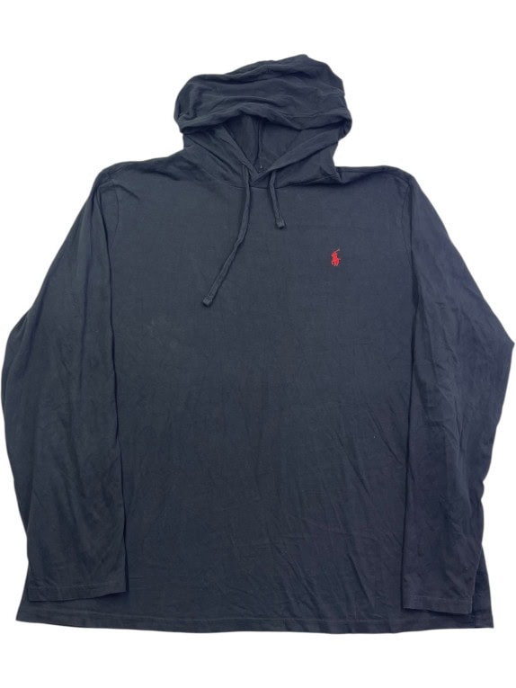 POLO RALPH LAUREN HOODIE MINIMAL ΜΑΥΡΟ ΑΝΤΡΙΚΟ PRE OWNED XL