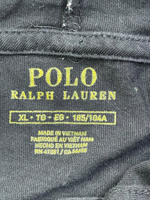 POLO RALPH LAUREN HOODIE MINIMAL ΜΑΥΡΟ ΑΝΤΡΙΚΟ PRE OWNED XL