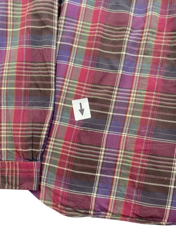 POLO RALPH LAUREN ΚΑΡΟ ΠΟΥΚΑΜΙΣΟ CLASSIC ΜΠΟΡΝΤΟ ΑΝΤΡΙΚΟ PRE OWNED XXL