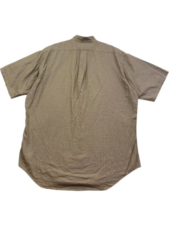 POLO RALPH LAUREN SHORT SLEEVE SHIRT CLASSIC BROWN BEIGE MENS PRE OWNED XL