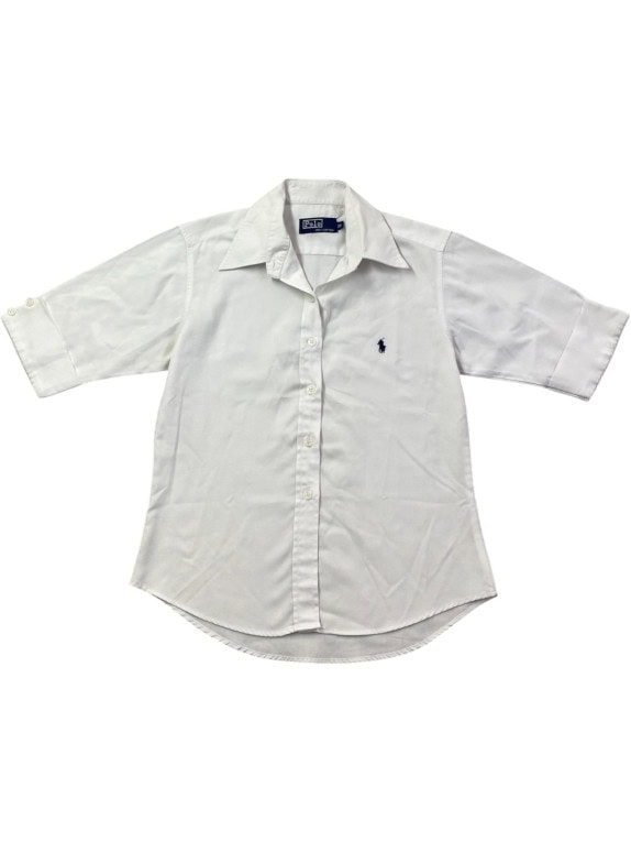 POLO RALPH LAUREN ΚΟΝΤΟΜΑΝΙΚΟ ΠΟΥΚΑΜΙΣΟ CLASSIC ΛΕΥΚΟ ΑΝΤΡΙΚΟ PRE OWNED S