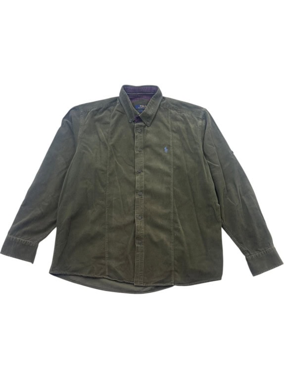 POLO RALPH LAUREN ΚΟΤΛΕ ΠΟΥΚΑΜΙΣΟ ΚΛΑΣΙΚΟ OLIVE ΑΝΤΡΙΚΟ PRE OWNED XL
