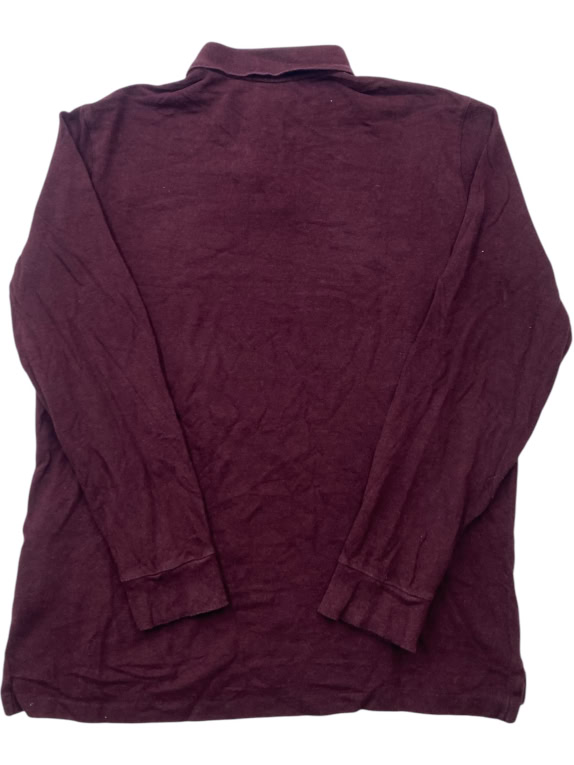 Polo Ralph Lauren Long Sleeve Polo Μπορντό Classic Fit