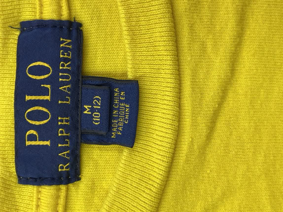 POLO RALPH LAUREN LONG SLEEVE TEE CLASSIC YELLOW ΑΝΤΡΙΚΟ PRE OWNED M