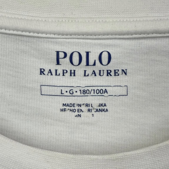 POLO RALPH LAUREN LONG SLEEVE TSHIRT MINIMAL OFF WHITE ΑΝΤΡΙΚΟ pre owned
