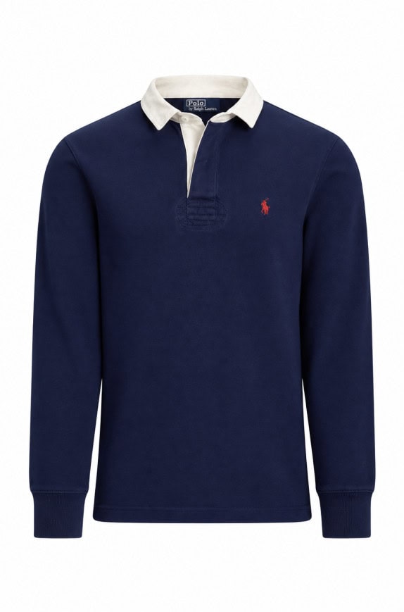 POLO RALPH LAUREN LONGSLEEVE POLO CLASSIC NAVY MEN PRE OWNEDM