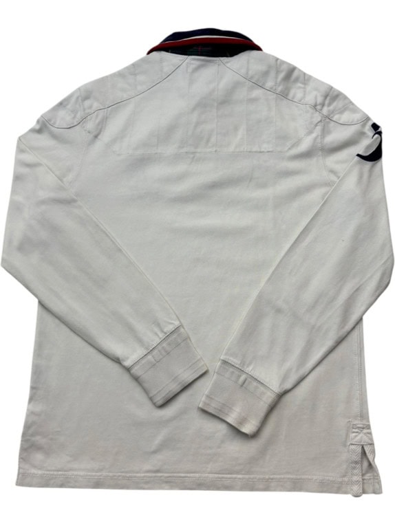 POLO RALPH LAUREN LONGSLEEVE POLO SHIRT CLASSIC OFF WHITE ΑΝΤΡΙΚΟ PRE OWNED XL