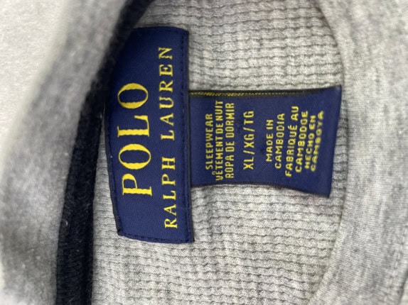 POLO RALPH LAUREN LONGSLEEVE T SHIRT MINIMAL GRIGIO UOMO PRE OWNED XL
