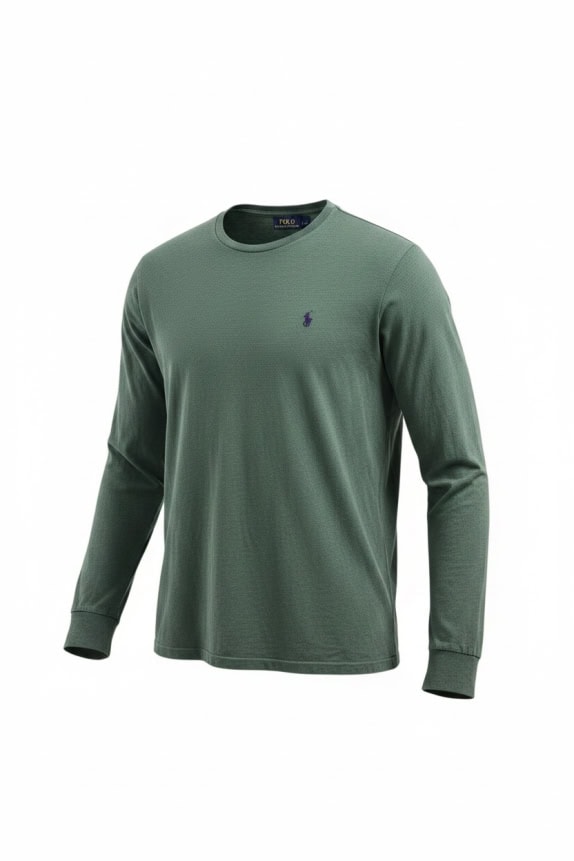 POLO RALPH LAUREN Μακρυμάνικη Μπλούζα Embroidered Logo Πράσινο UNISEX M