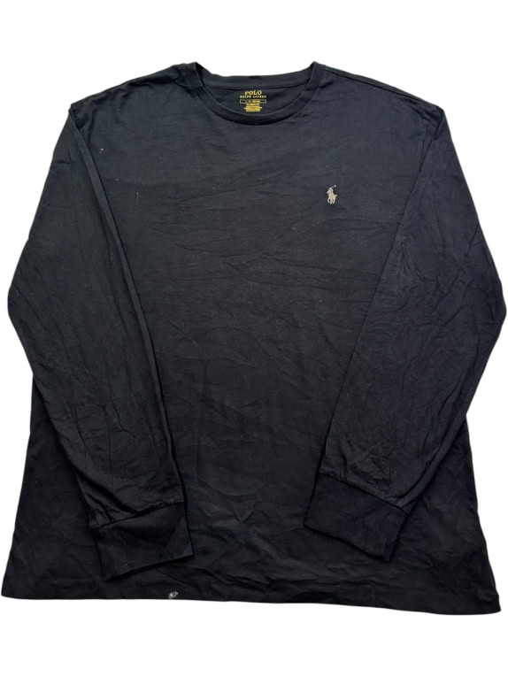 POLO RALPH LAUREN ΜΑΚΡΥΜΑΝΙΚΗ ΜΠΛΟΥΖΑ LOGO ΜΑΥΡΟ UNISEX L