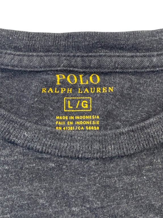 POLO RALPH LAUREN ΜΑΚΡΥΜΑΝΙΚΗ ΜΠΛΟΥΖΑ MINIMAL CHARCOAL ΓΚΡΙ ΑΝΤΡΙΚΟ PRE OWNED L