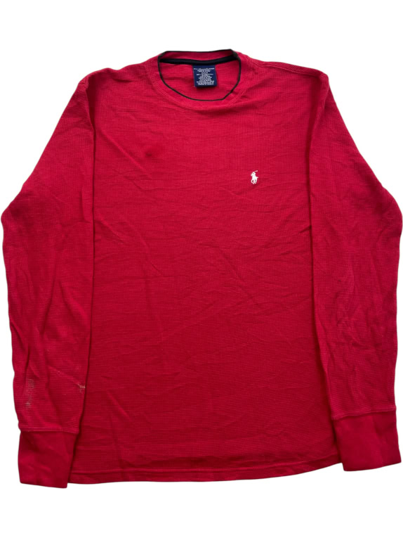 POLO RALPH LAUREN ΜΠΛΟΥΖΑ ΜΑΚΡΥΜΑΝΙΚΗ VINTAGE ΚΟΚΚΙΝΟ ΑΝΤΡΙΚΟ M pre-owned