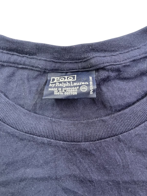 POLO RALPH LAUREN ΜΠΛΟΥΖΑ ΜΑΚΡΥΜΑΝΙΚΗ VINTAGE ΜΠΛΕ ΑΝΤΡΙΚΟ XXL pre-owned