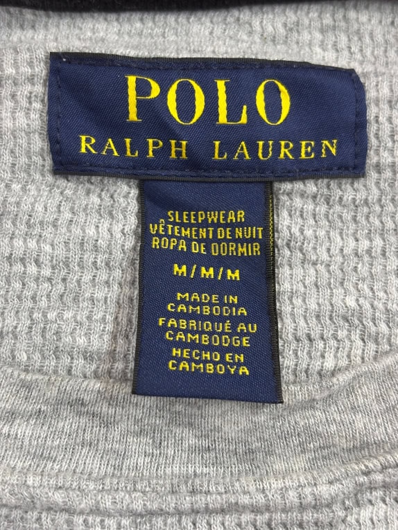 POLO RALPH LAUREN ΜΠΛΟΥΖΑ ΜΑΚΡΥΜΑΝΙΚΗ WAFFLE KNIT GREY UNISEX M