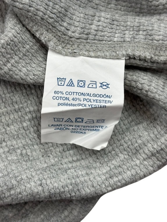 POLO RALPH LAUREN ΜΠΛΟΥΖΑ ΜΑΚΡΥΜΑΝΙΚΗ WAFFLE KNIT GREY UNISEX M