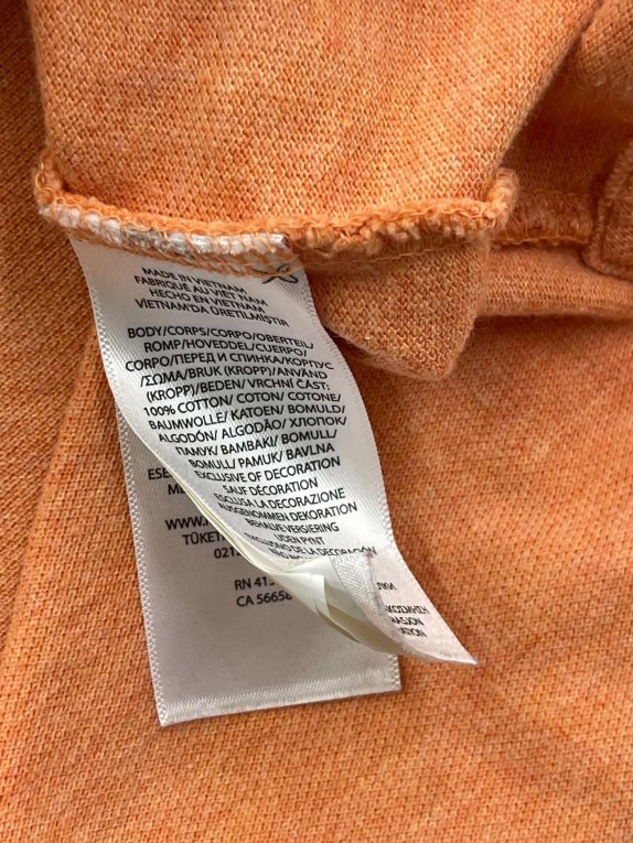 POLO RALPH LAUREN POLO SHIRT VINTAGE ORANGE MENS XXXL pre-owned