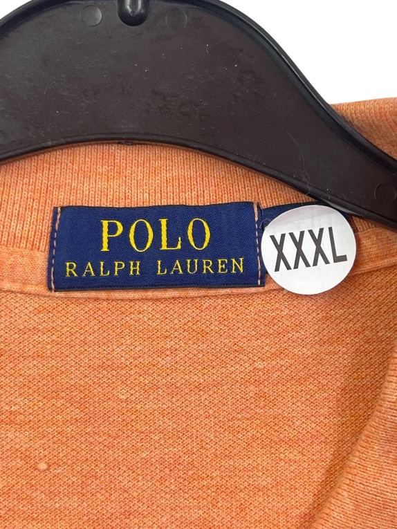 POLO RALPH LAUREN POLO SHIRT VINTAGE ORANGE MENS XXXL pre-owned